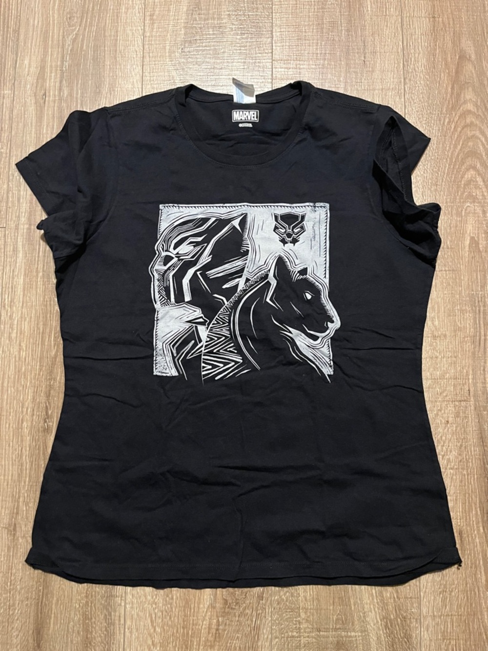 Marvel Black Short Sleeve Black Panther Graphic Tee